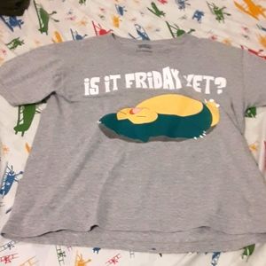 A tee shirt with snore lax on it